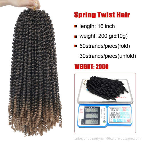 Cheap Synthetic Deep wave  Pre Toyotress Spring Twist Price Soft Passion twist hair Crochet hair extension for black women